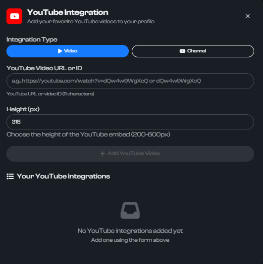 How to add YouTube