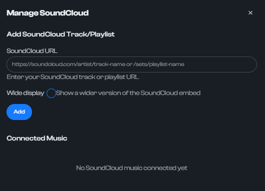 How to add SoundCloud