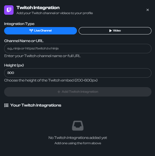 How to add Twitch
