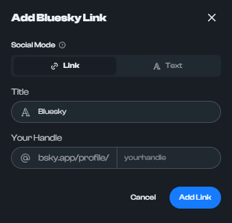 How to add Bluesky
