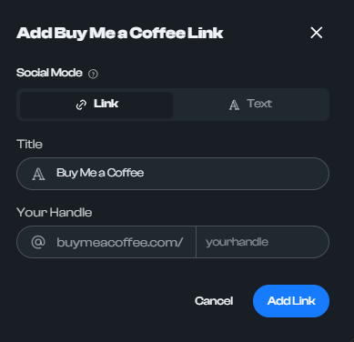 How to add Buy Me a Coffee