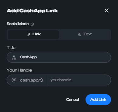 How to add CashApp