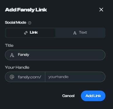 How to add Fansly