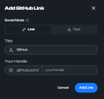 How to add GitHub