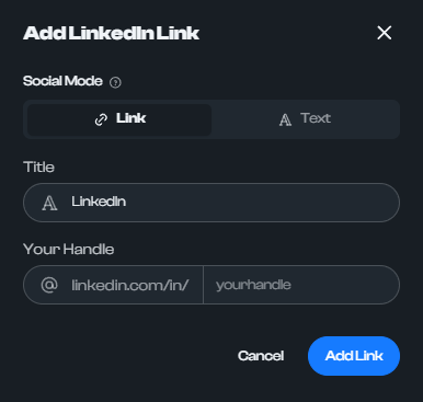 How to add LinkedIn
