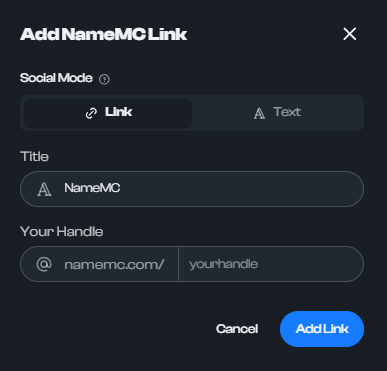 How to add NameMC