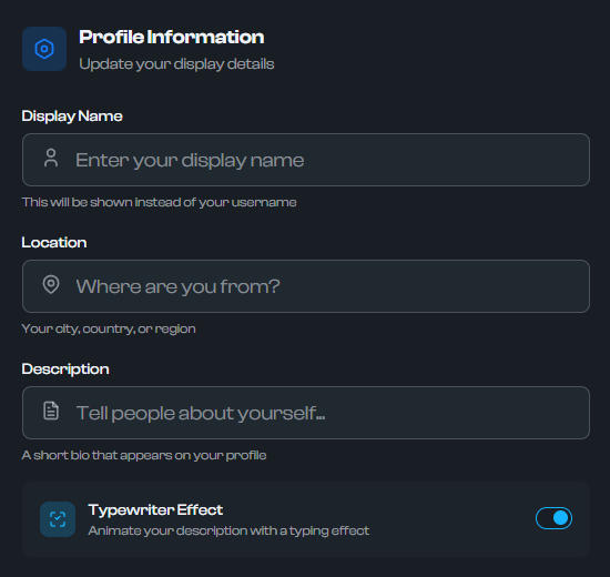 Profile Information