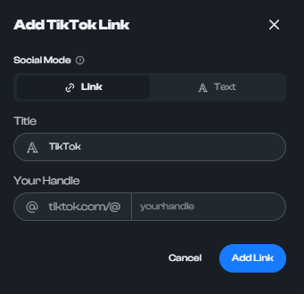 How to add TikTok