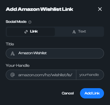 How to add Amazon Wishlist
